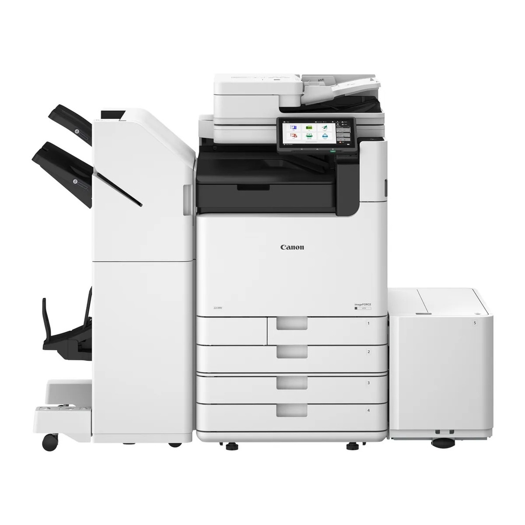 Canon imageFORCE 6100 Serie mit Broschürenfinisher und Papierdeck