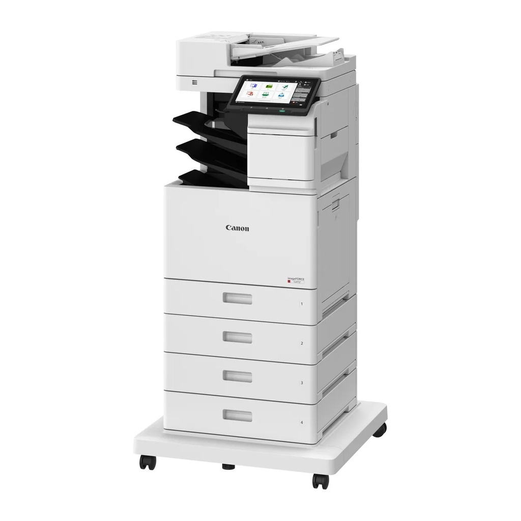 Canon imageFORCE C611 Serie mit Zusatzkassetten und Unterschrank