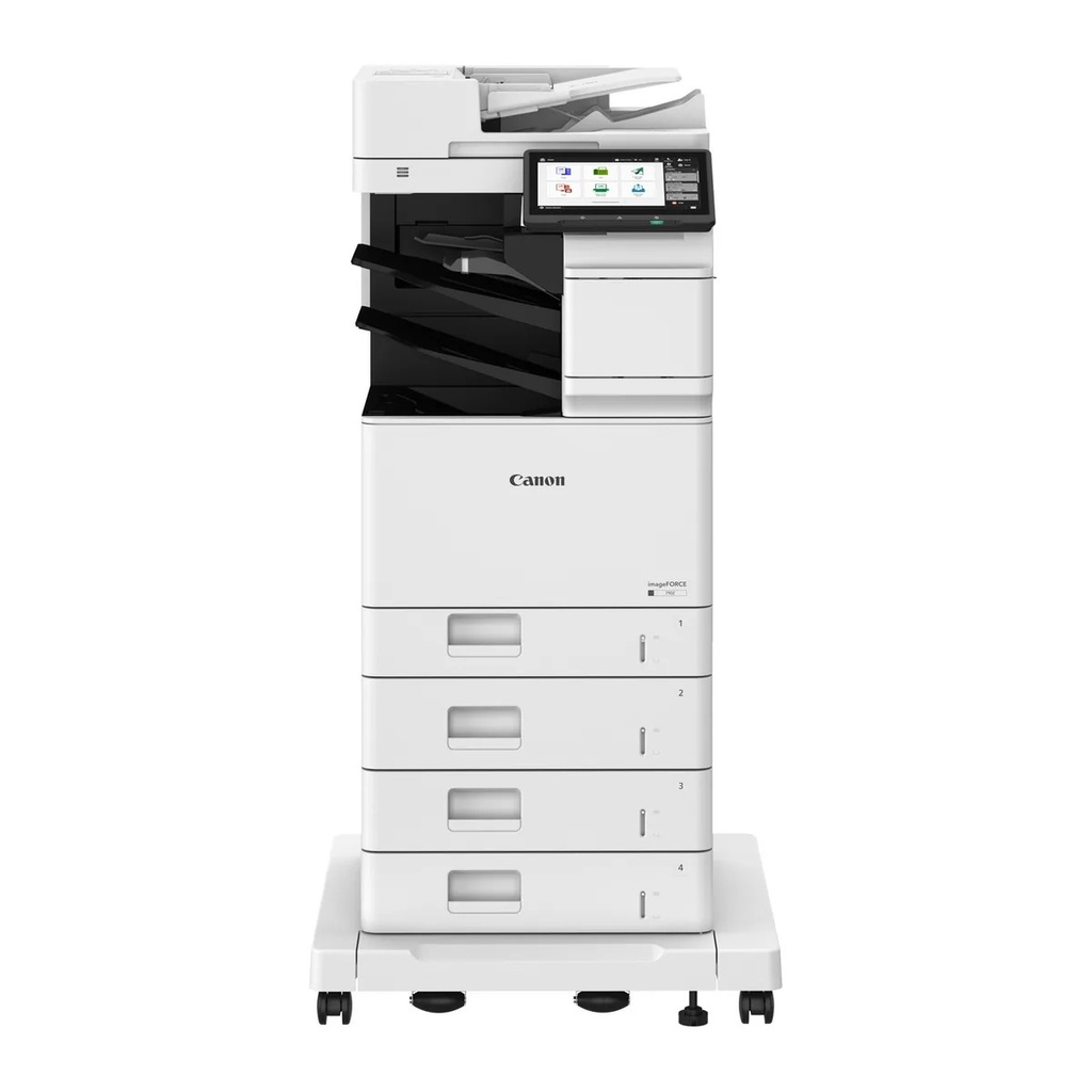 Canon imageFORCE 710 Serie mit Zusatzkassetten und Unterschrank