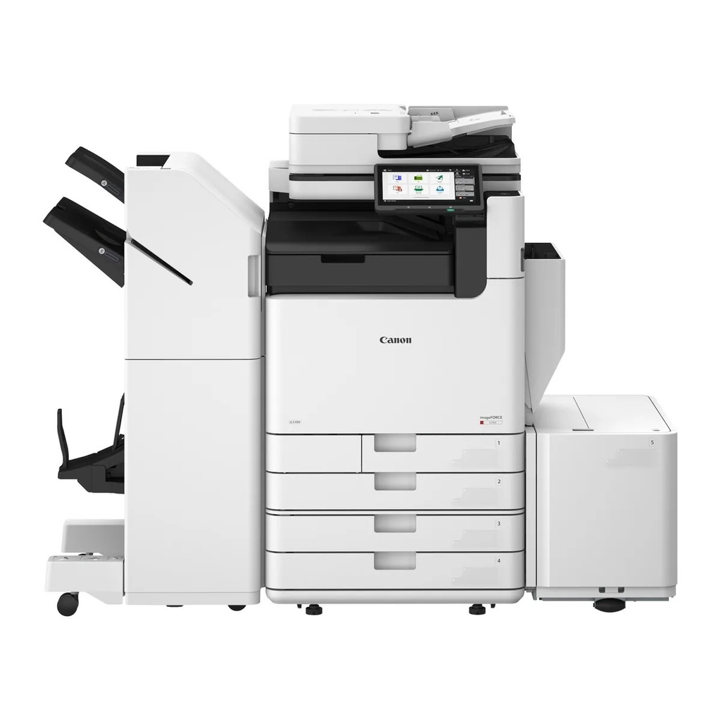 Canon imageFORCE C7165 mit Broschürenfinisher und Papierdeck