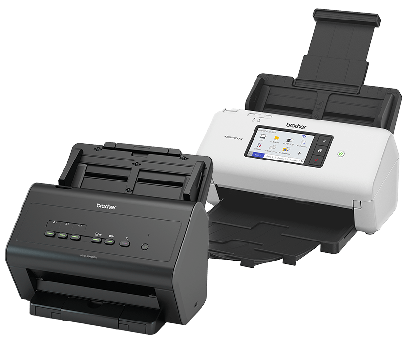 2 Brother Scanner 1 Modell ADS-4300N und 1 Modell ADS-2400N